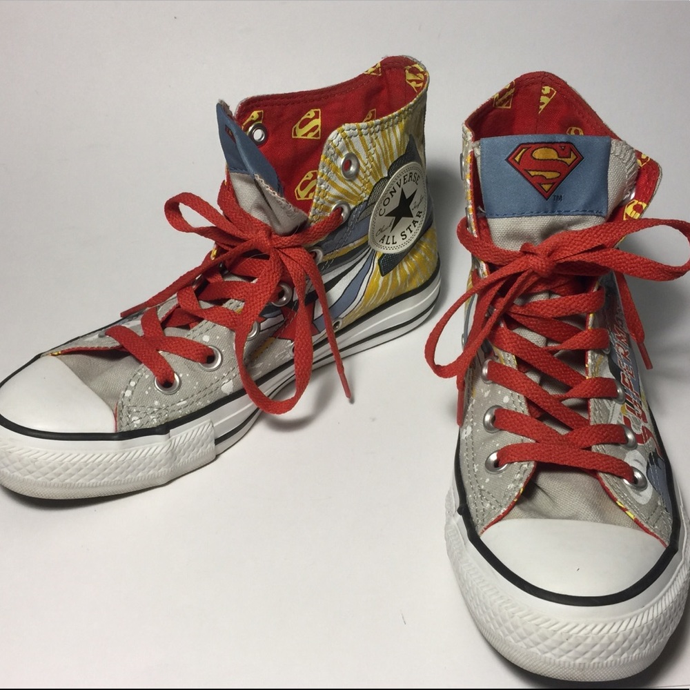 Converse chucks dc comics Superman high top 4.5